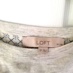 Loft Sweater Layered Blouse Open Triangld Back SP